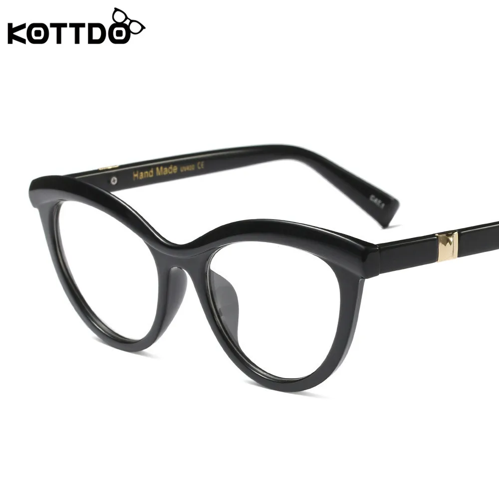 KOTTDO кошачий глаз прозрачные очки Оптические оправа для женщин lunette de vue