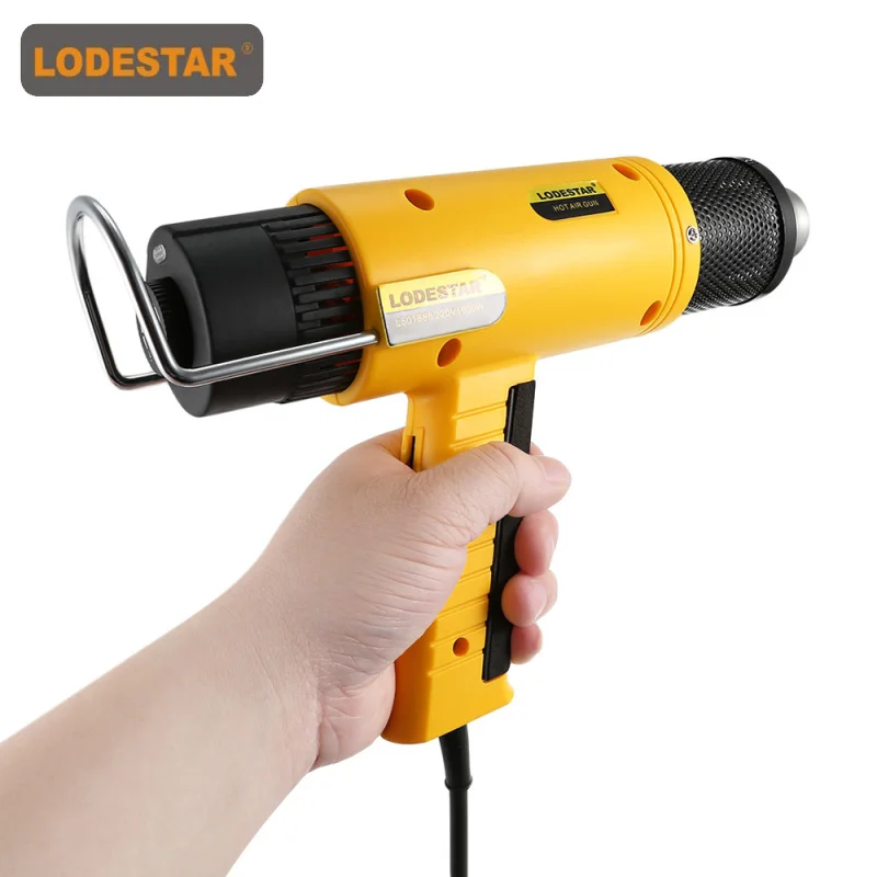 

LODESTAR 1800W 220V EU Industrial Electric Hot Air Gun IC SMD Thermoregulator Heater Wrapping Thermal Welding Tool+ Nozzle