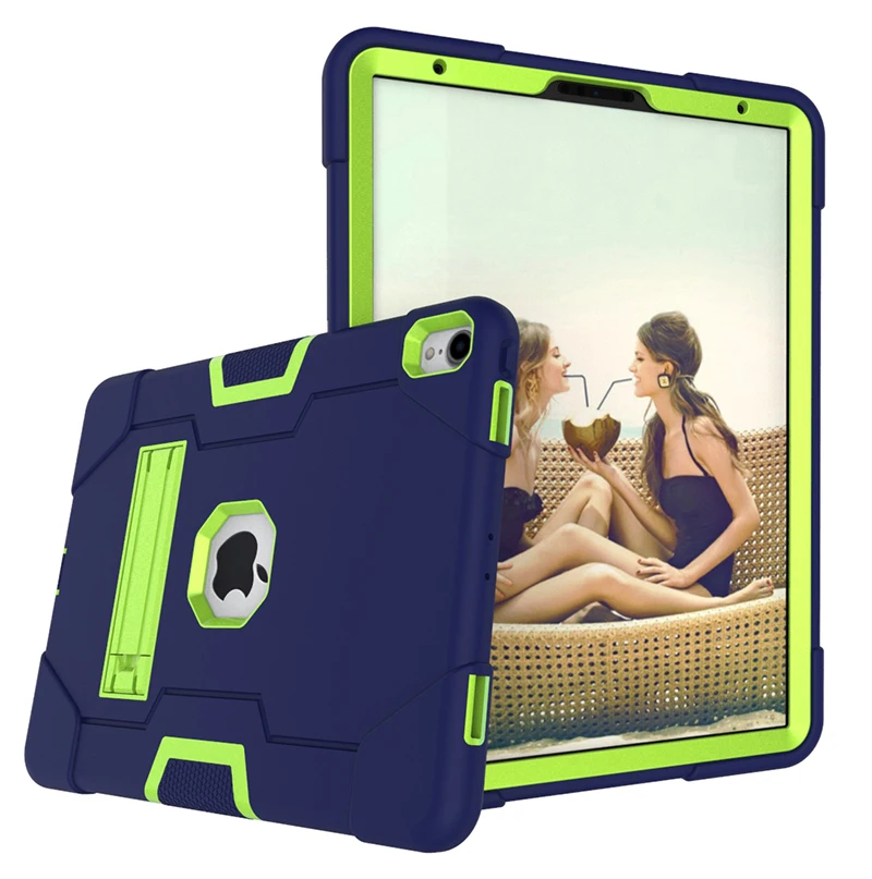 

Heavy Duty Kids Safe Hybrid Case with Kickstand Function for Apple iPad Pro 11 inch 2018 Tablet PC Protective Skin Shell+Stylus