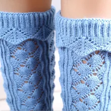 1 пара, гетры длиной 21,5 см, теплые длинные носки, 9 цветов, модные вязаные носки для женщин, Calentadores De Piernas