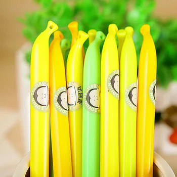 

2 pcs Erasable Gel Pens Banana black colored kawaii gift gel-ink writing pens pens for writing stationery school supplies 0.38mm