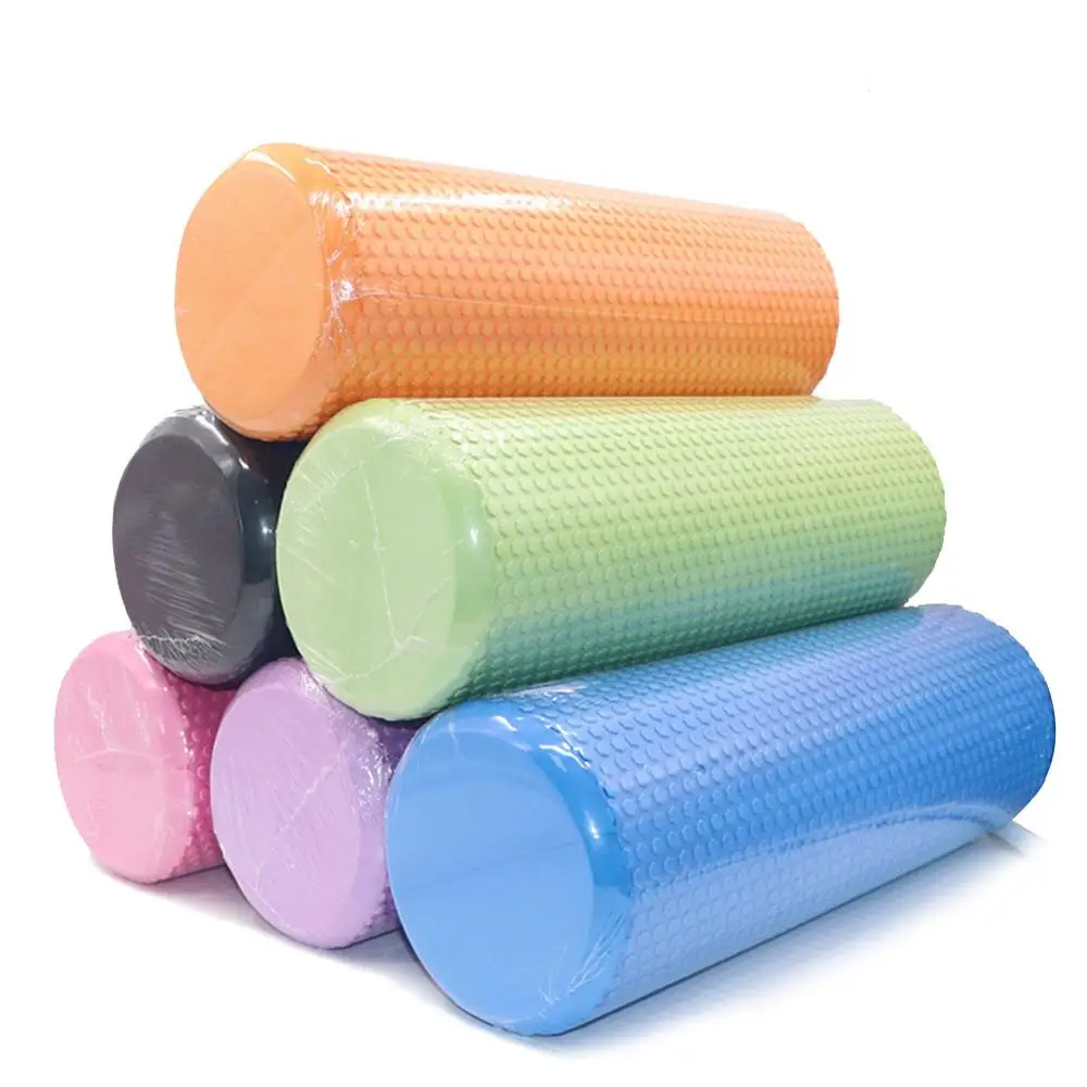 Goede 30 45 60cm EVA Yoga Foam Roller Training Colume Rollor Fitness Deep Tissue Massage Oefening Pilates Body building Back Massager