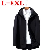 Большой размер 8XL повседневный мужской жакет военная куртка-бомбер мужская модная простая ветрозащитная одежда с подкладкой из хлопка