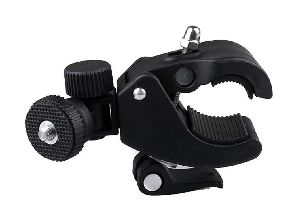 Motorcycle Bike Bicycle Handlebar Clamp With Camera Tripod Adapter for Go Pro Hero 6 5 4 3 SJCAM SJ4000 Yi 4K GoPro Accessories (6)
