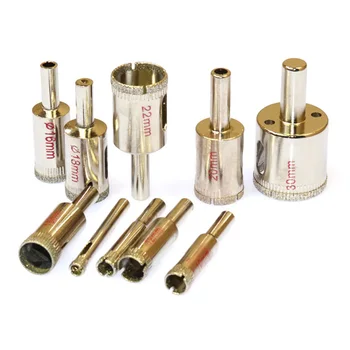 

10pcs / set diamond drill holes 6MM-30mm glass for ceramic tile polished beads reaming tool kit