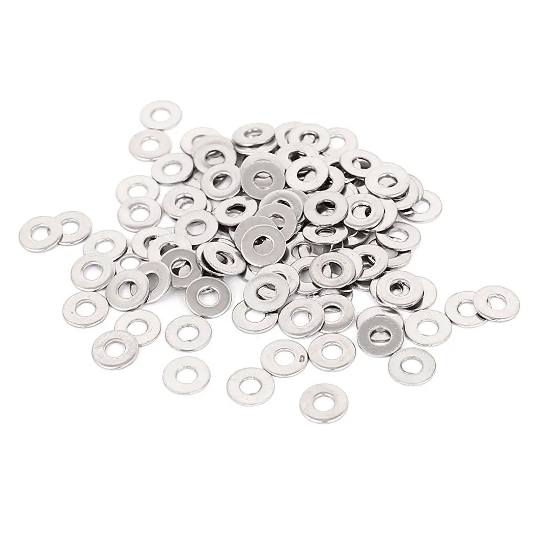 

M2.5x6mmx0.5mm Stainless Steel Round Flat Washer for Bolt Screw 100Pcs