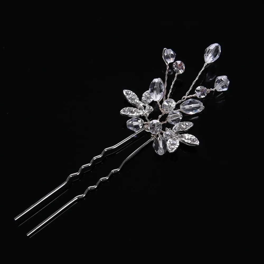 Silver Alloy Hair Pins (5)