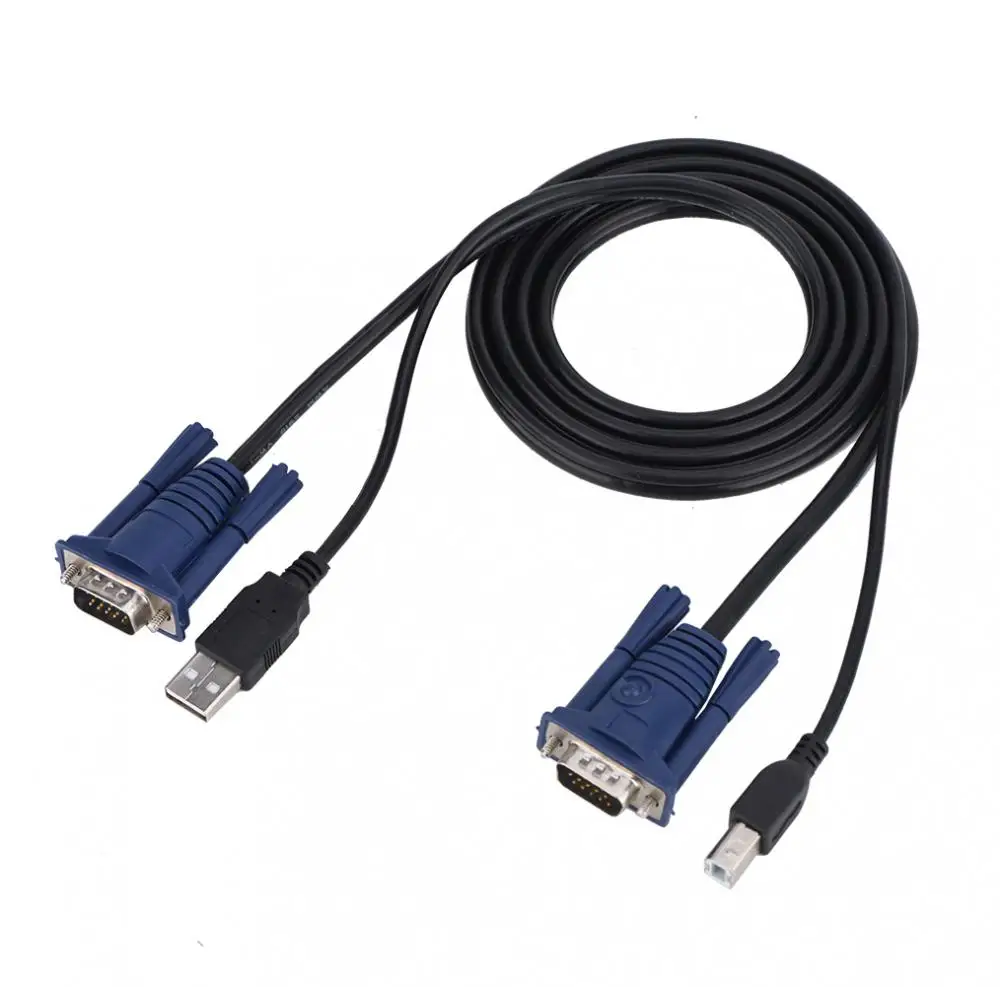 1 4 M USB 2 0 KVM переключатель кабель Многофункциональный удобный для ПК