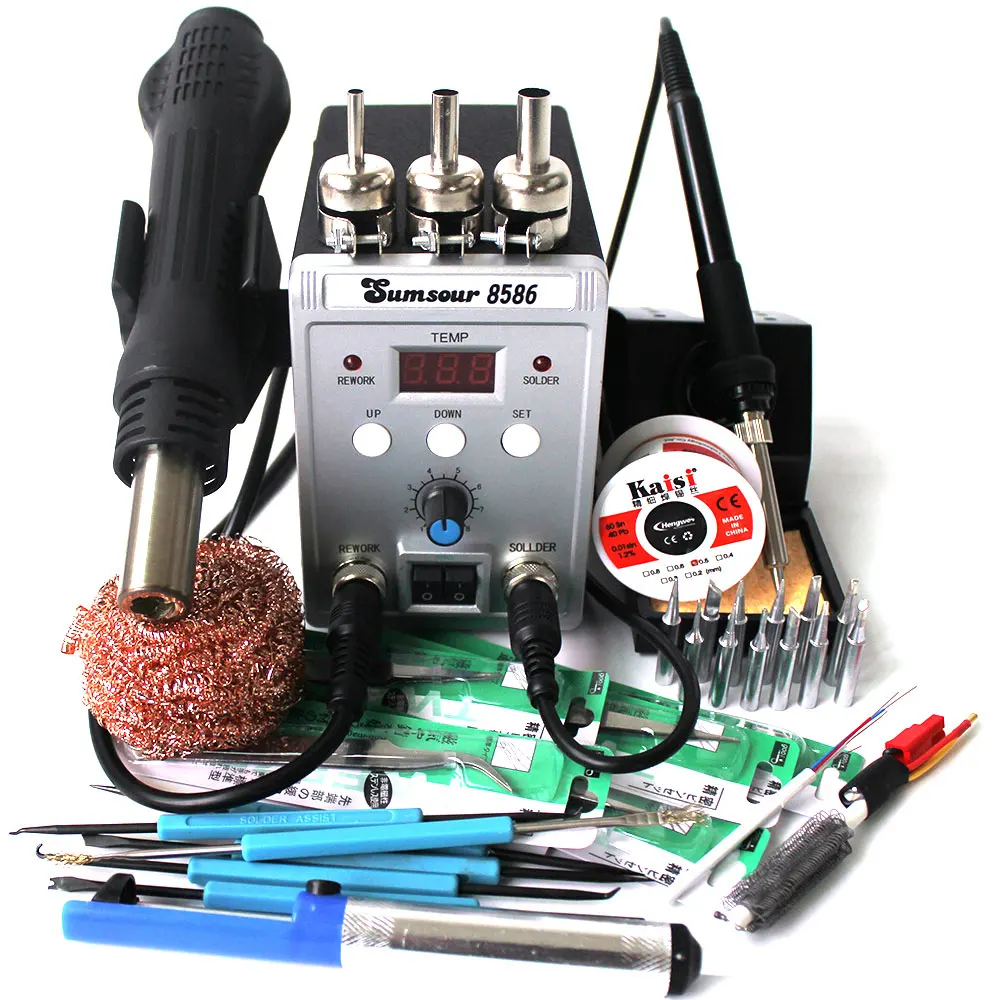 Sumsour 8586 750W 2 In 1 Digital ESD Hot Air Gun