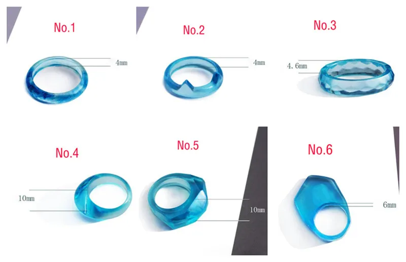 Силиконовая форма палец кольцо плесень 6 стилей смолы силиконовые формы ручная работа, сделай сам, ремесло эпоксидная смола для изготовления ювелирных изделий смолы формы
