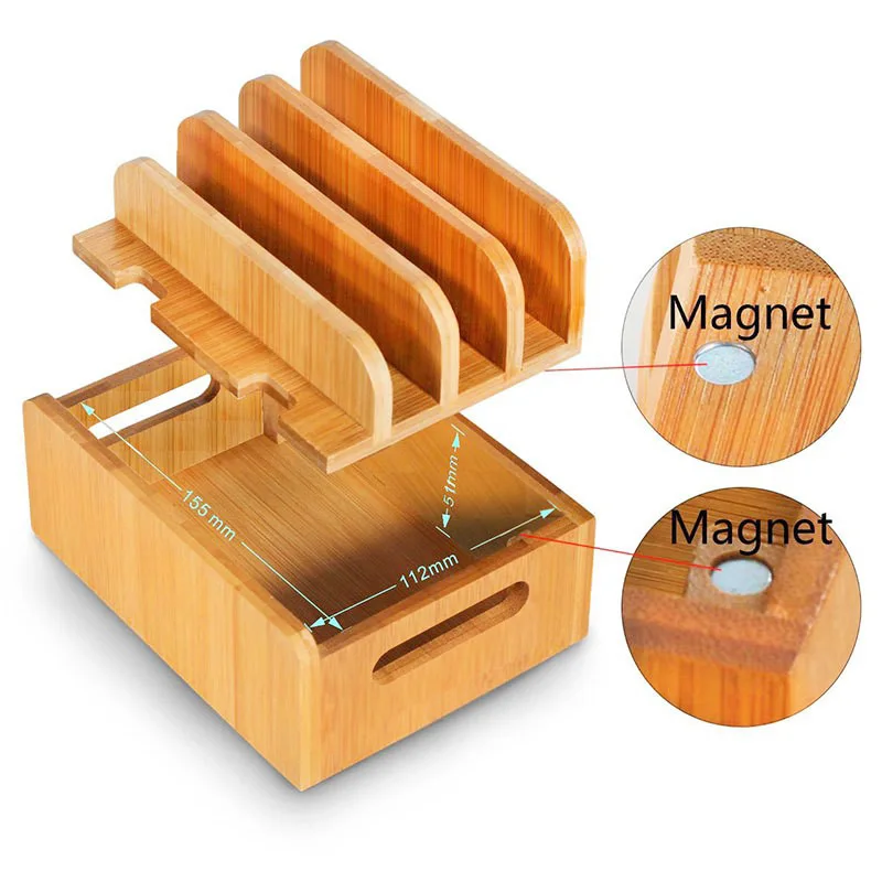 Многофункциональный бамбуковый Универсальный держатель для мобильного телефона Подставка зарядная станция для iPhone IPAD 6 7 8 XR 11 Pro Max для планшета samsung