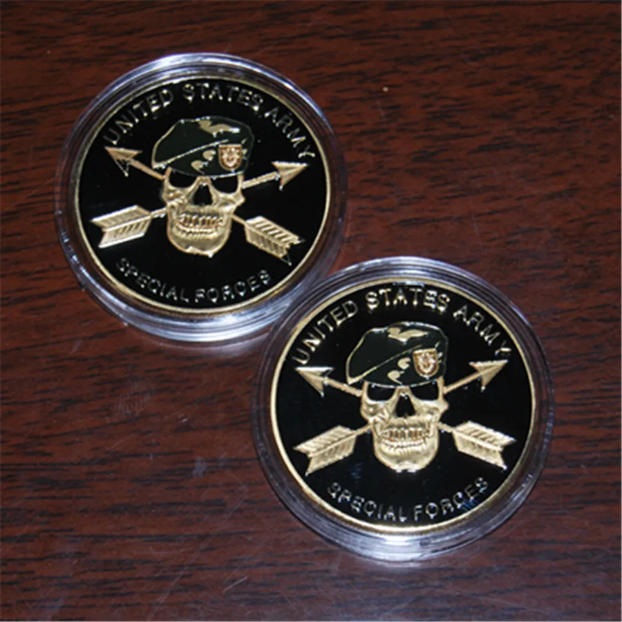 Free Shipping 50pcs/lot US Special Forces *GREEN BERET* Motivated Dedicated and Lethal Challenge Coin | Дом и сад