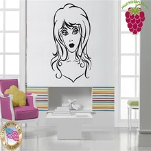 Wall Stickers Vinyl Decal Beautiful Sexy Girl Hairstyle Hair Barber