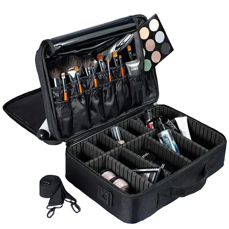 

Professional Makeup Cosmetic Bag Waterproof Women Fashion Makeup Box Make Up Organizer Large Storage Luggage Travel Pouch Bags