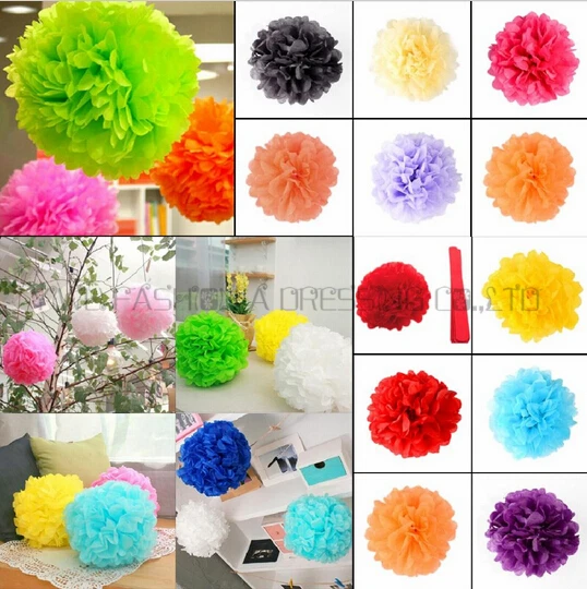 29 colors available tissue paper pom pom baby shower wall hanging paper flower hanging decorations