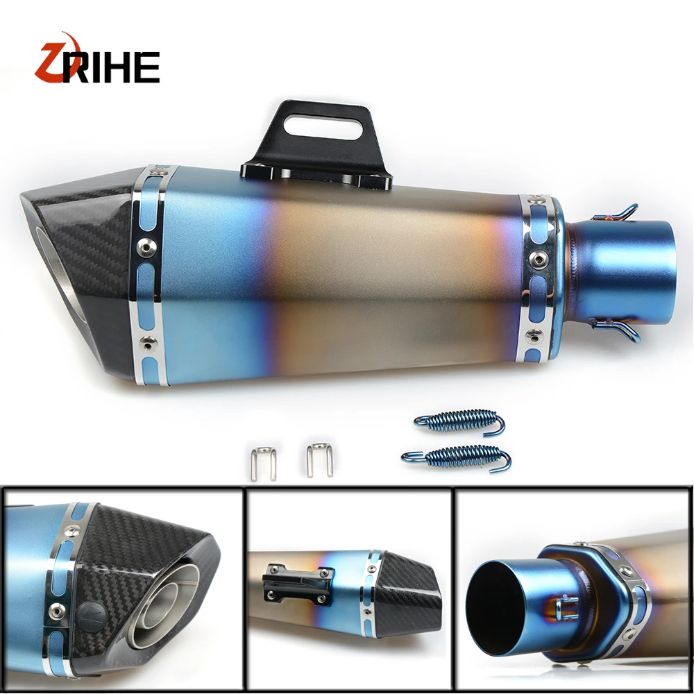 High Quality 36-51mm Universal Motorcycle  Moto Bike Exhaust Pipe With Muffler For Yamaha XSR 700 ABS/ XSR 900 ABS/XV 950 RACER