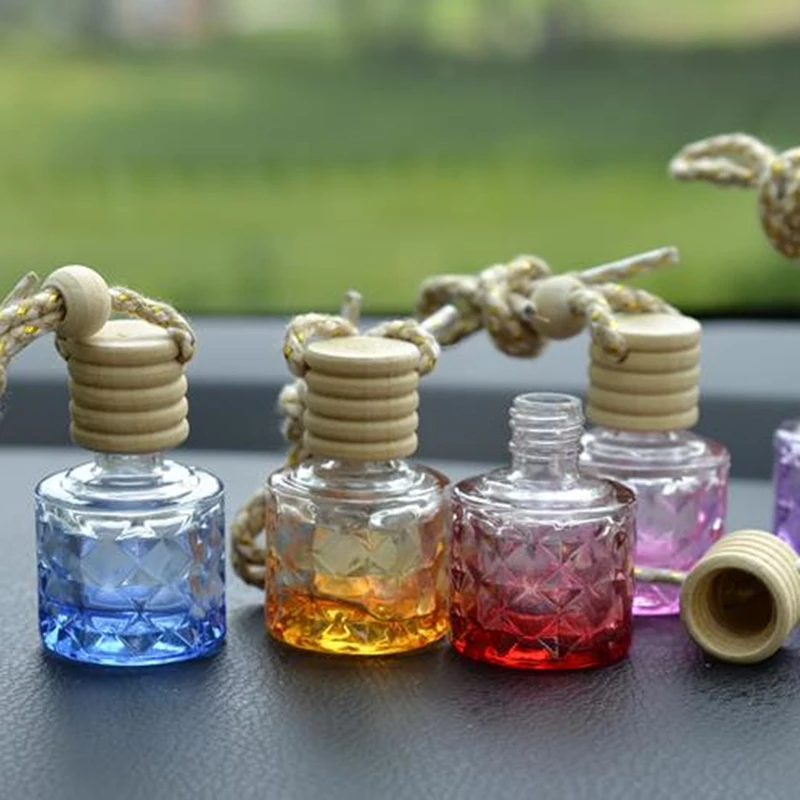 Buy 8ML Mini Diamond Hanging Car Perfume Bottles Steam