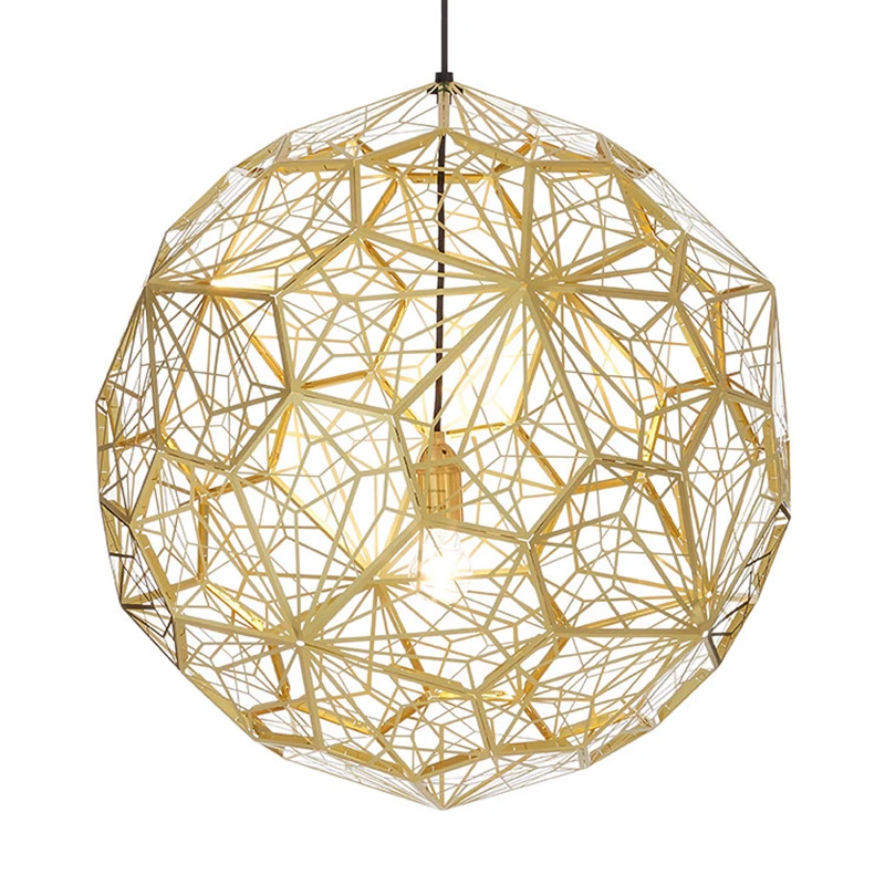 

Stainless Steel LED Pendant Light etching Kung 50cm Chrome Gold drop light Ball Foyer Dining Room Cafe Hotel Fixture E27 lamp