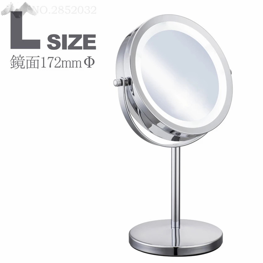 

LFH Modern Fashion Desktop Makeup Table Lamps Mirror Metal Mirror 5X Magnifying USB Battery LED Lights Adjust Brightne Cosmetic