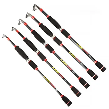 

Carbon Fiber Portable Telescopic Fishing Rod Pole Spinning Fish Fishing Tackle Sea Rod Free shipping