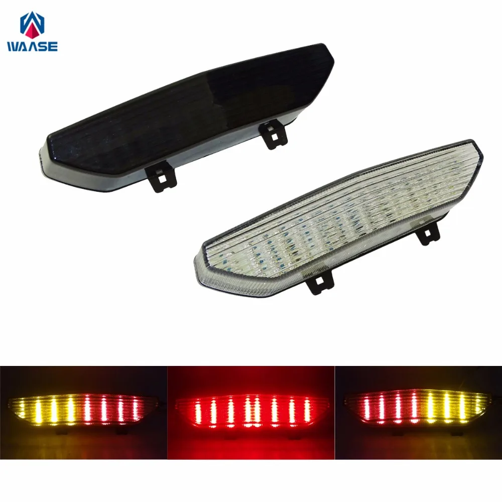 

waase For Kawasaki Ninja ZX-6R ZX6R 2007 2008 Rear Tail Light Brake Turn Signals Integrated LED Light