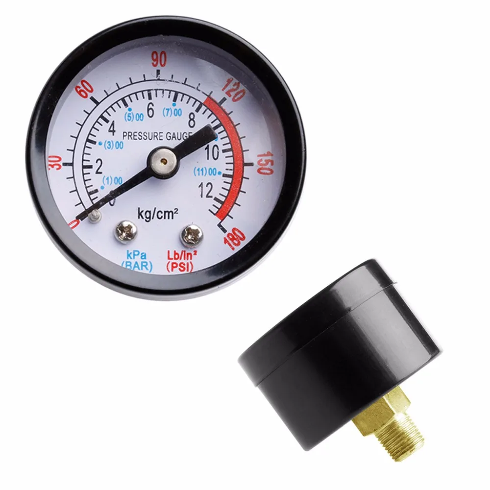 

Kris Air Compressor Pneumatic Hydraulic Fluid Pressure Gauge 0-12Bar 0-180PSI New