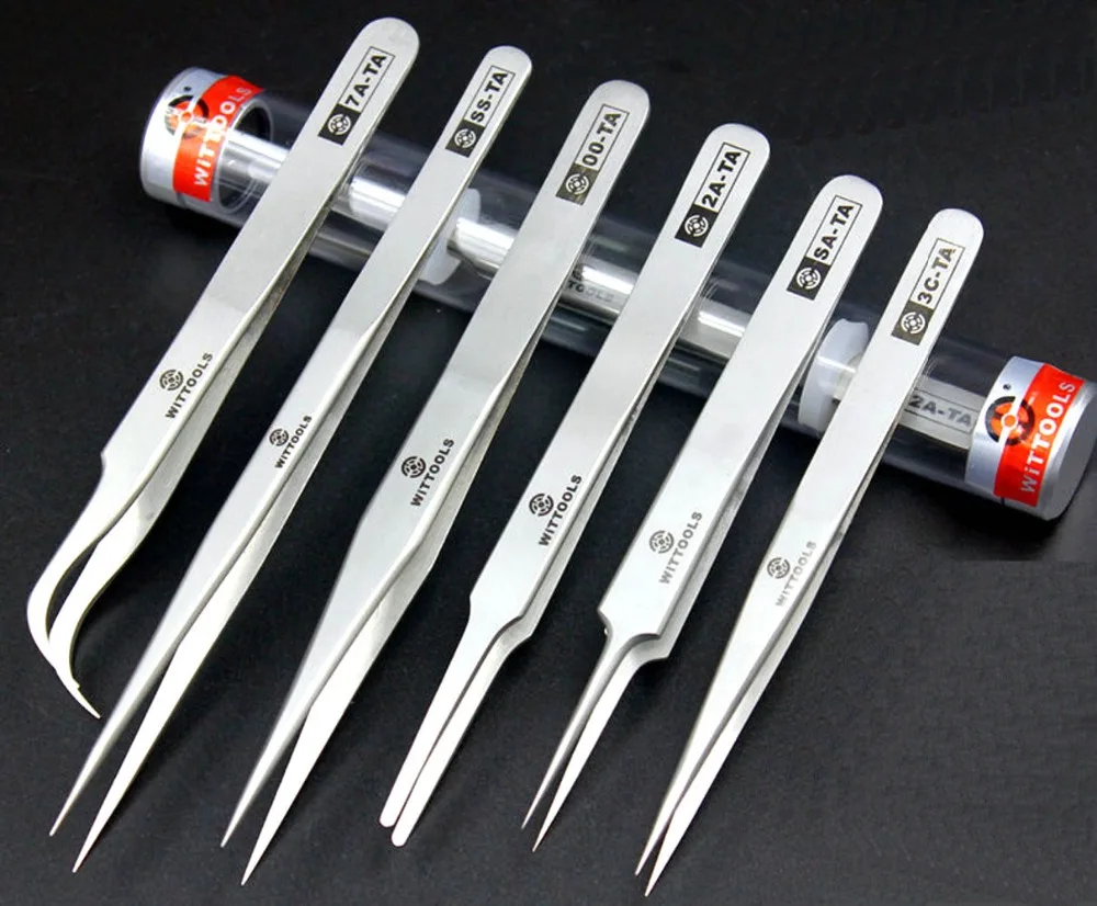 

Japan WiT Tweezers Mobile Phone or Watch Repair Tools Anti-magnetic Anti-acid Super Sharp Forceps Holding Small Items