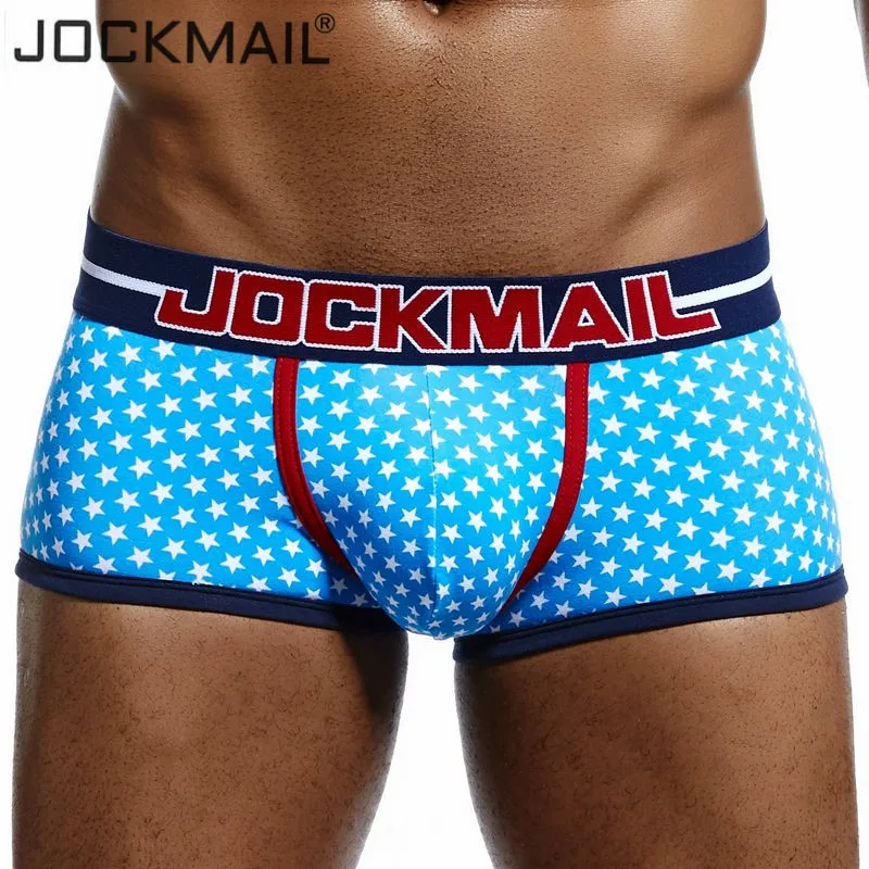 JOCKMAIL, дышащие, Cueca, боксеры, homme, хлопок, мужское нижнее белье, боксеры, U выпуклый мешочек, сексуальные мужские трусы, мужские боксеры, Гей Трусы