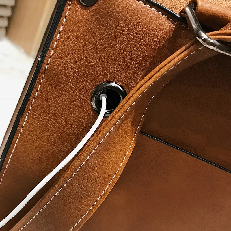 2pcsset Fashion Tassel women Backpack Leather Female Backpack School Shoulder Bag Vintage Travel bags for women 2018 Mochila (41)