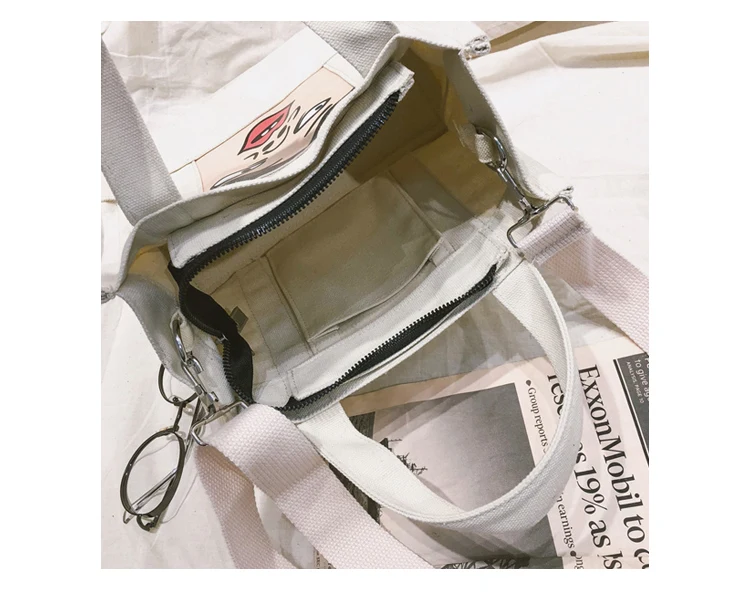 2018 Messenger Bags for Women Preppy Style Girls Ladies Canvas Shopping Travel Casual Totes Girls Zipper Shoulder Crossbody Bags_40