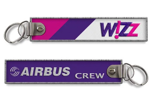 Wizzair Airbus экипажа вышитые брелки - Название цвета: RBF Purple White