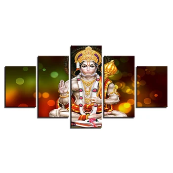 

5 pcs,Full Square 5D DIY Diamond Painting Lord Hanuman diamond Embroidery Cross Stitch Rhinestones Y2538