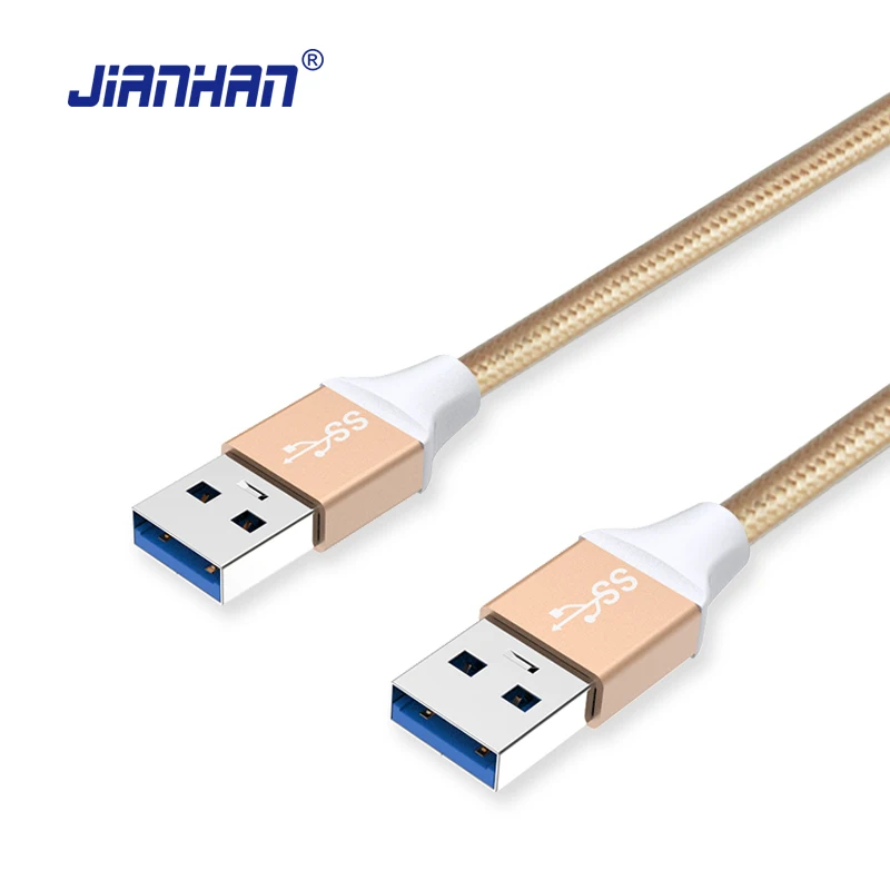 

USB 3.0 Extension Cable USB 3.0 A Type Male to Male Nylon Braided USB Cable Data Transfer Cable 1M For Radiator Laptop Hard Disk