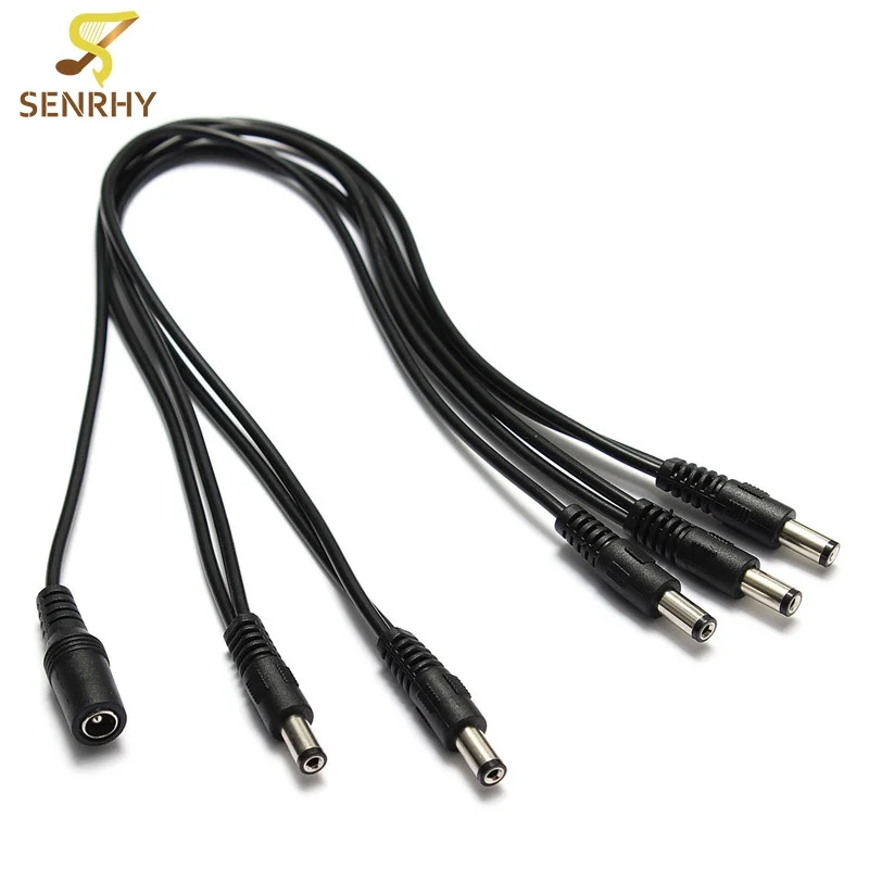 

5 Way Guitar Effect Pedal Daisy Chain Power Supply Cable Splitter Copper Wire Black For Electric Guitar Bass Parts Accessories