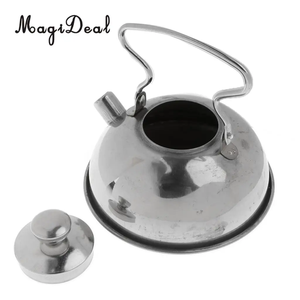 MagiDeal Hot Sale 1Set Stainless Steel Tea Kettle Kitchen Kitchen Cooking Cookware Kids Children Pretend Play Toy