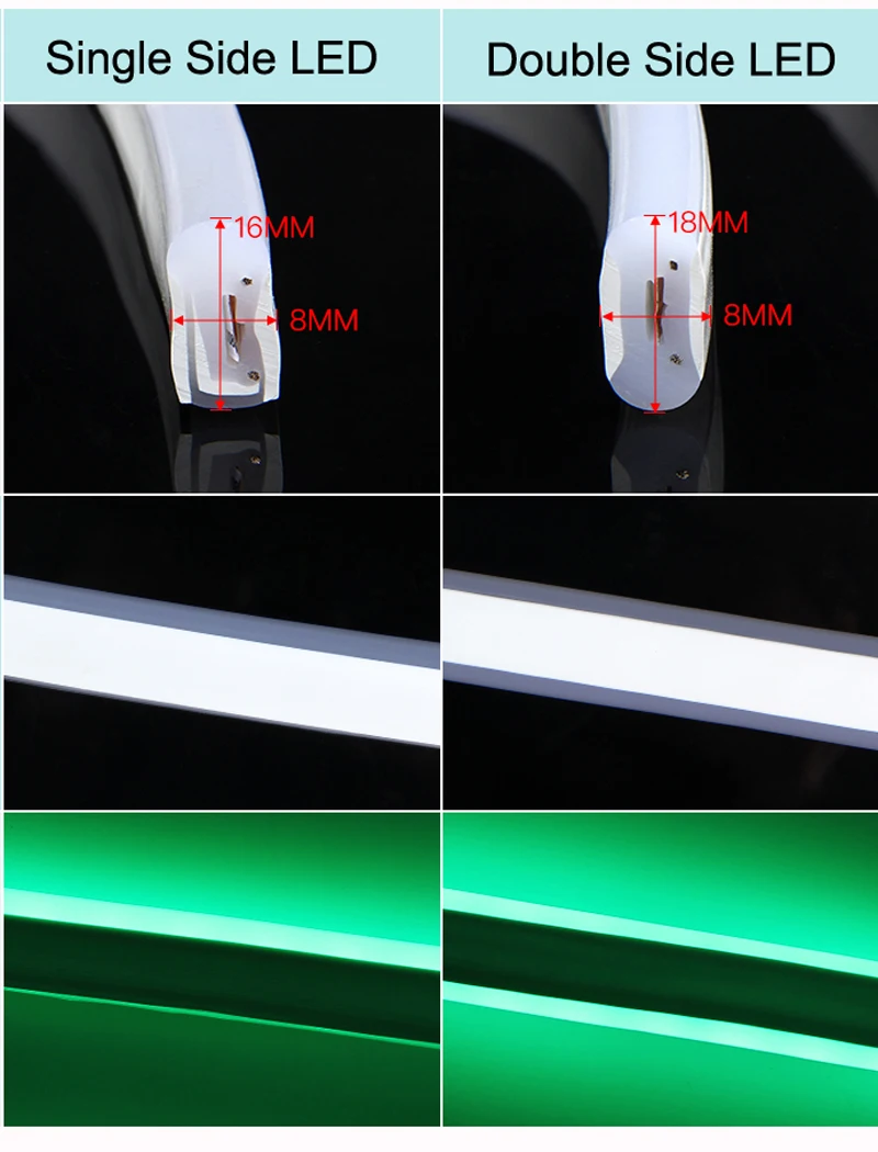 Неоновый гибкий светодиодный светильник AC220V SMD2835 водонепроницаемый гибкий светильник ing power Plug уличные праздничные украшения полосы неоновый светильник s