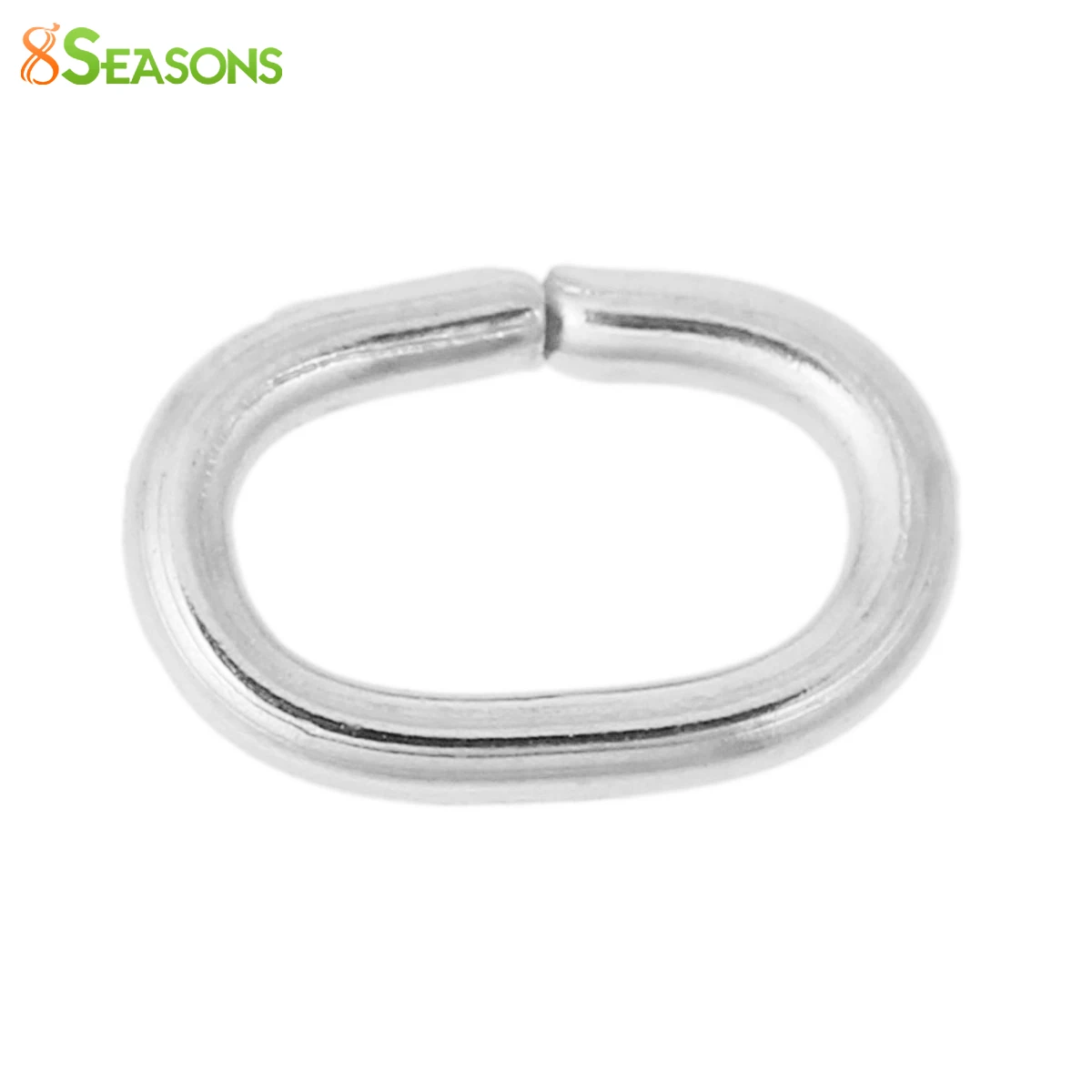 

8SEASONS Stainless Steel Opened Jump Rings Findings Oval Silver Tone Color 7mm( 2/8") x 5mm( 2/8"), 200 PCs 2016 new