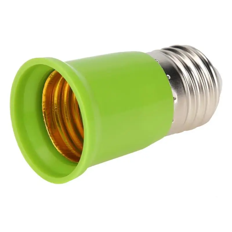 E27 к E27 лампа для преобразования головки удлинитель базовый светильник адаптер патрон - Цвет: Green
