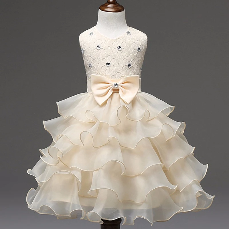 Gilrs Robe Superposee Perlee Robes De Mariee Pour Petite Fille Bebe Filles Vetements Demoiselle D Honneur Princesse Tutu Robes Vestido Princesa Aliexpress