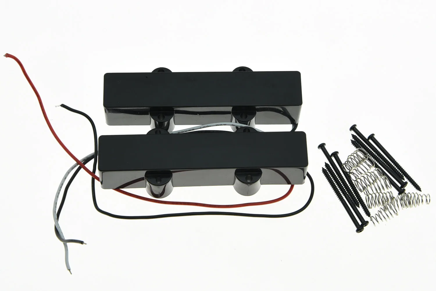 KAISH Black Closed J Bass Neck Bridge Pickup Bass Pickups Set for 4