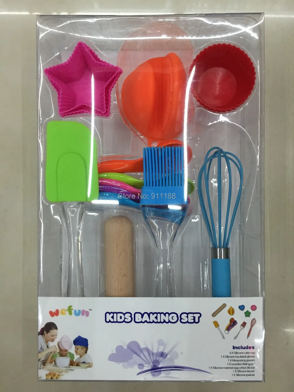 kids wooden baking set