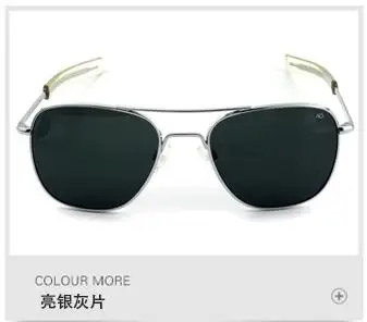 Авиационные солнцезащитные очки, мужские, wo, Ретро стиль, фирменный дизайн, американская армия, военные, оптические, AO, солнцезащитные очки, Oculos de sol masculino - Цвет линз: c5-sliver-gray
