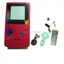 Горячая Роза красного цвета игры Ретро консоли случае заменить мальчик подарки для Gameboy Цвет портативной консоли w/мультфильм объектив специальный пуговицы