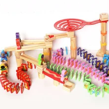 Для раннего обучения по системе Монтессори Развивающие детские игрушки дети Циклон строительство мраморный гоночный лабиринт шарики деревянные игрушки для детей