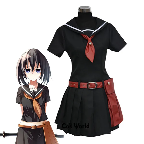 

Akame ga KILL Kurome Black Sailor Suit School Uniform Dress Outfit Anime Customize Cosplay Costumes