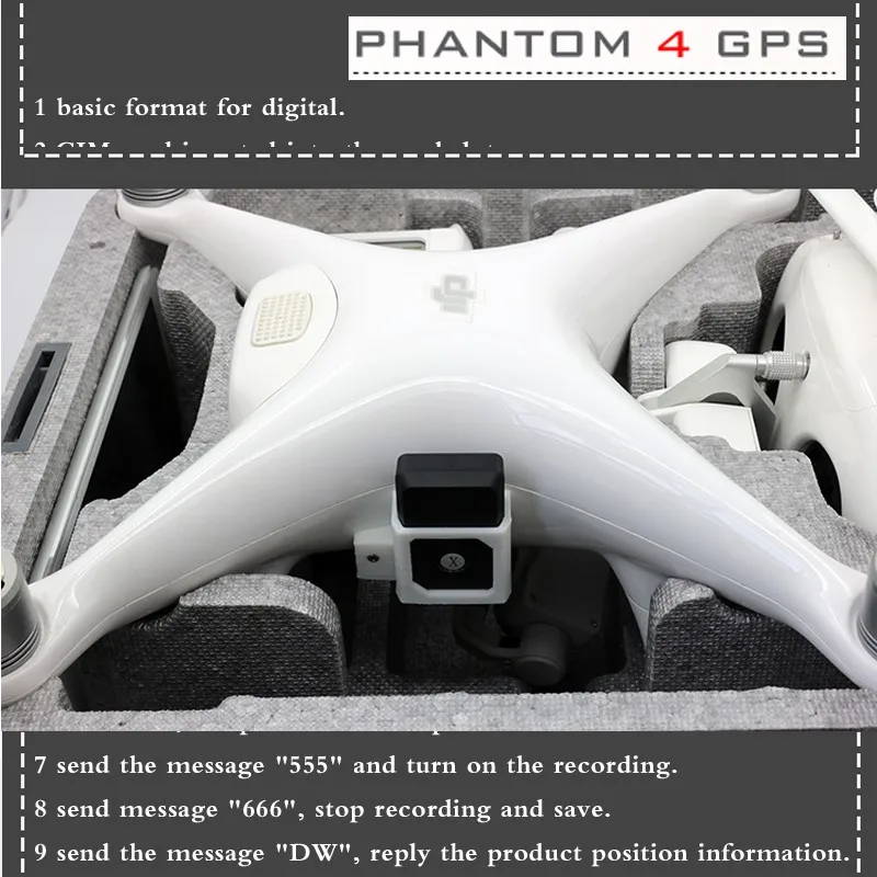 DJI Phantom 4 Accessories Intelligent GPS Black Box For Drone With Camera Locator Mounting Brackets Prevent Loss