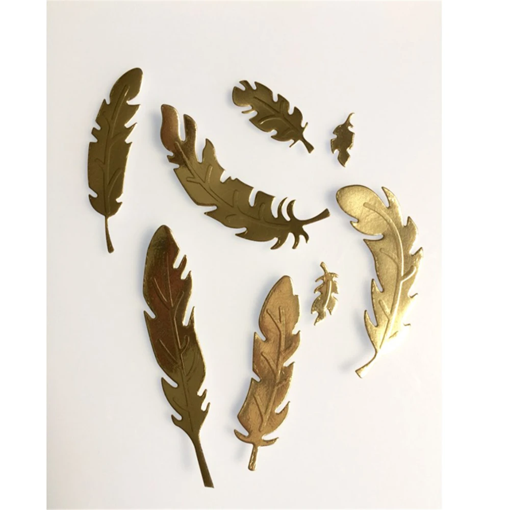 Cut-Die-8pcs-Beautiful-Feather-Pattern-Metal-Embossing-Cutting-Dies-Stencils-Scrapbooking-Album-DIY-Decorative-Template