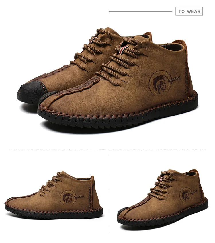 Г. Новые Теплые зимние мужские ботинки высококачественные мягкие кожаные повседневные мужские ботинки с мехом, модные ботинки размера плюс 38-48