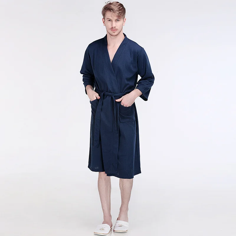 Новые летние любители хлопок кимоно юката пижамы халат платье для женщин мужчин свободные платья Повседневное одежда для сна для пары