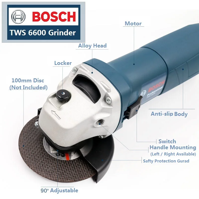 BOSCH-amoladora Angular, pulidora de Metal, herramienta de potencia  Angular, máquina de corte de madera y Metal, disco de molienda de 100mm -  AliExpress Herramientas